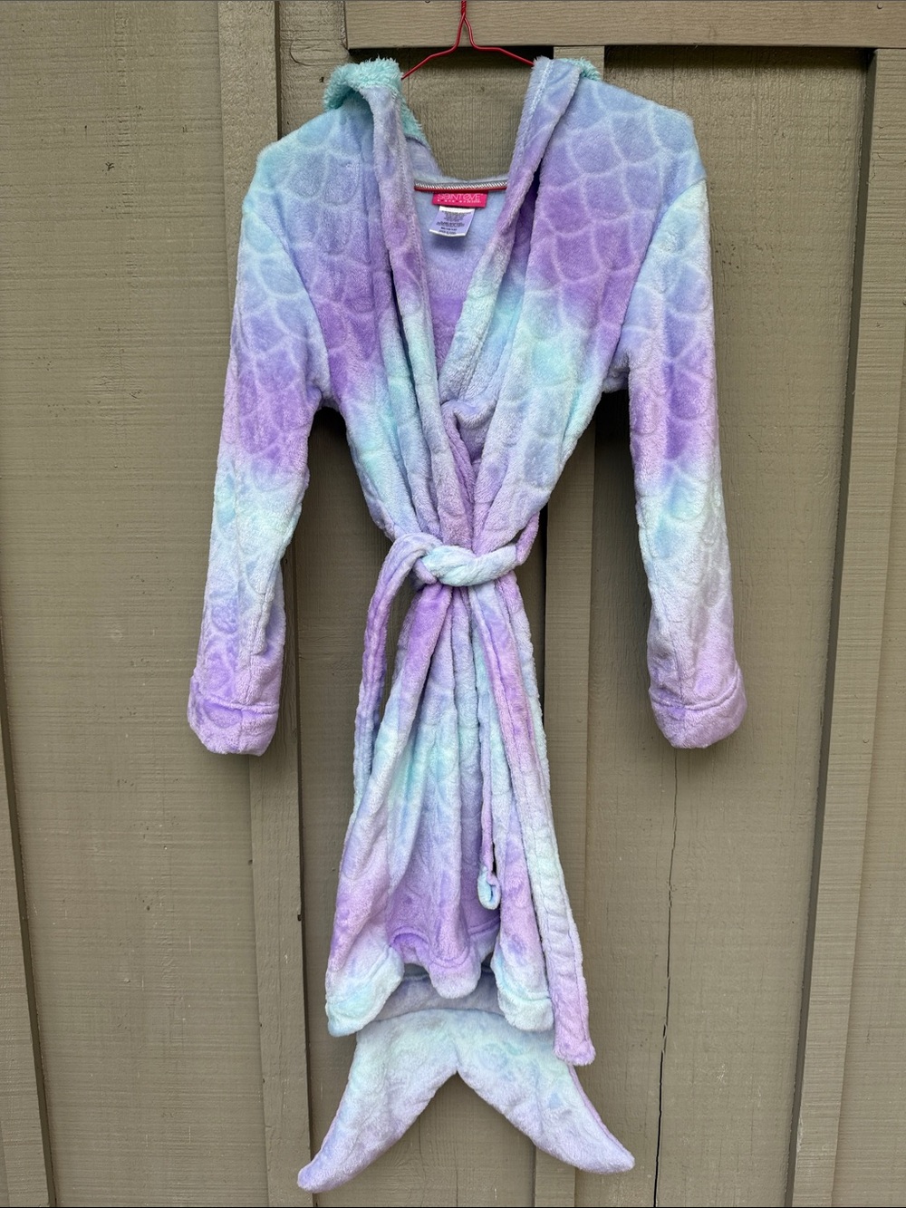 Plush Mermaid Robe in Lavender & Light Blue